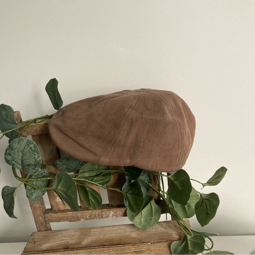 CROWN CAP 100% COTTON CANVAS IVY FLAT CAP